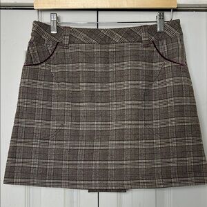 Rare’ DENIS THE MENACE GOLF’ Plaid Mini Golf Skort in Gorgeous Earth tones. NEW